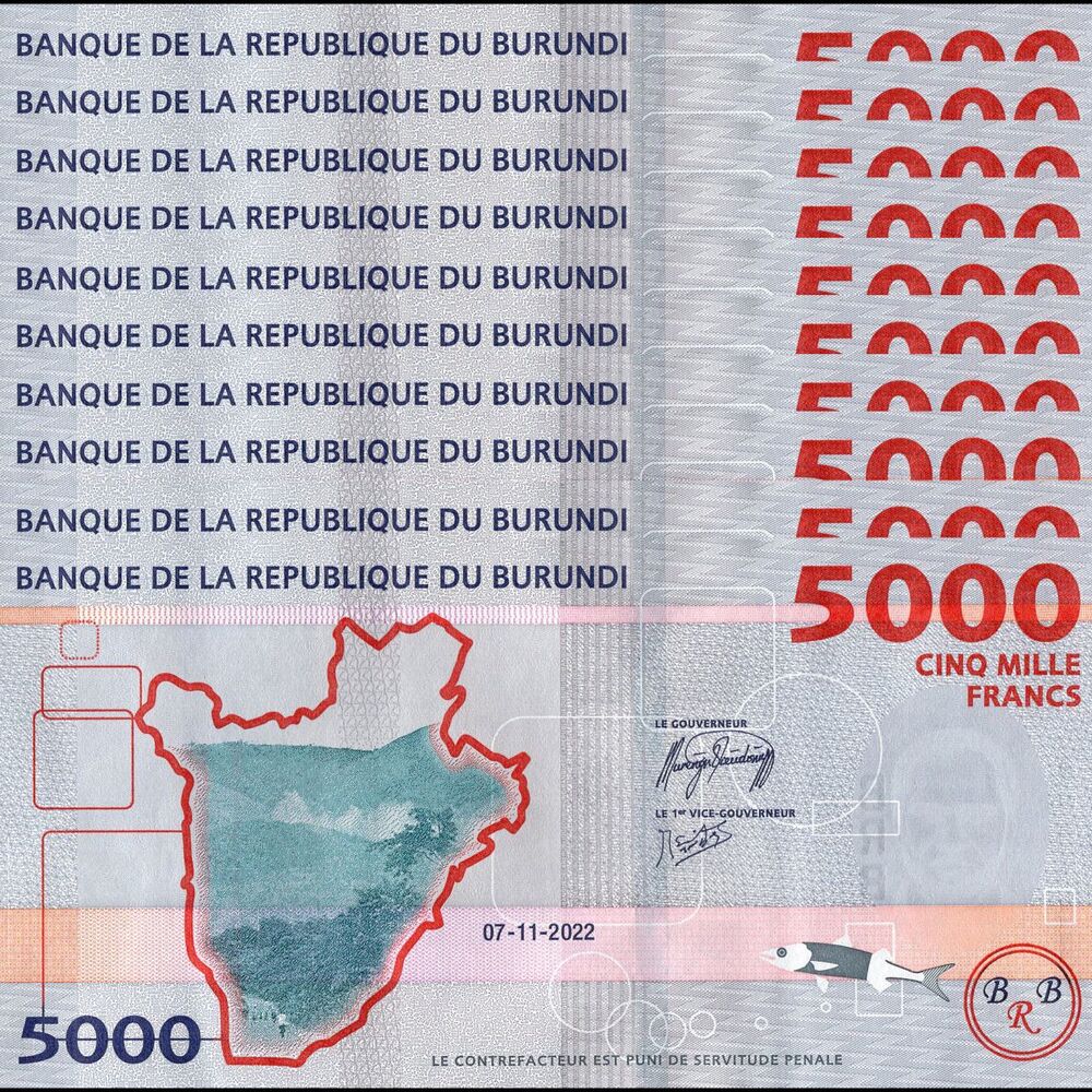 Burundi - 5000 Francs 2022 - Pick- NEW / B244 - Set 10 PCS