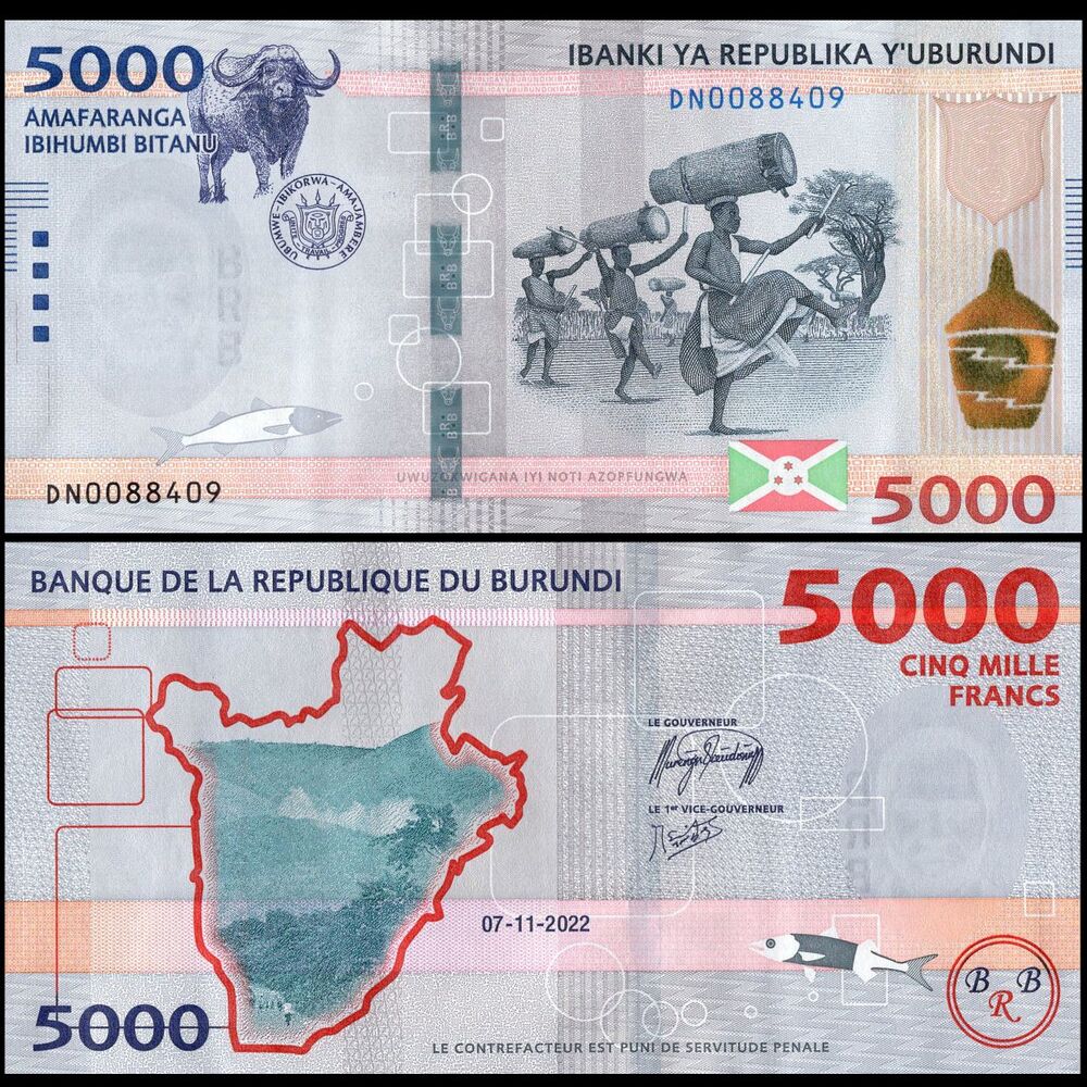 Burundi - 5000 Francs 2022 - Pick- NEW / B244 - Set 10 PCS