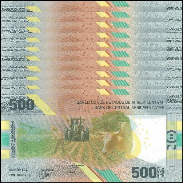 Central African States - 500 Francs 2022 - Pick- 700 / B111 - Set 10 PCS
