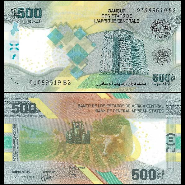 Central African States - 500 Francs 2022 - Pick- 700 / B111 - Set 10 PCS