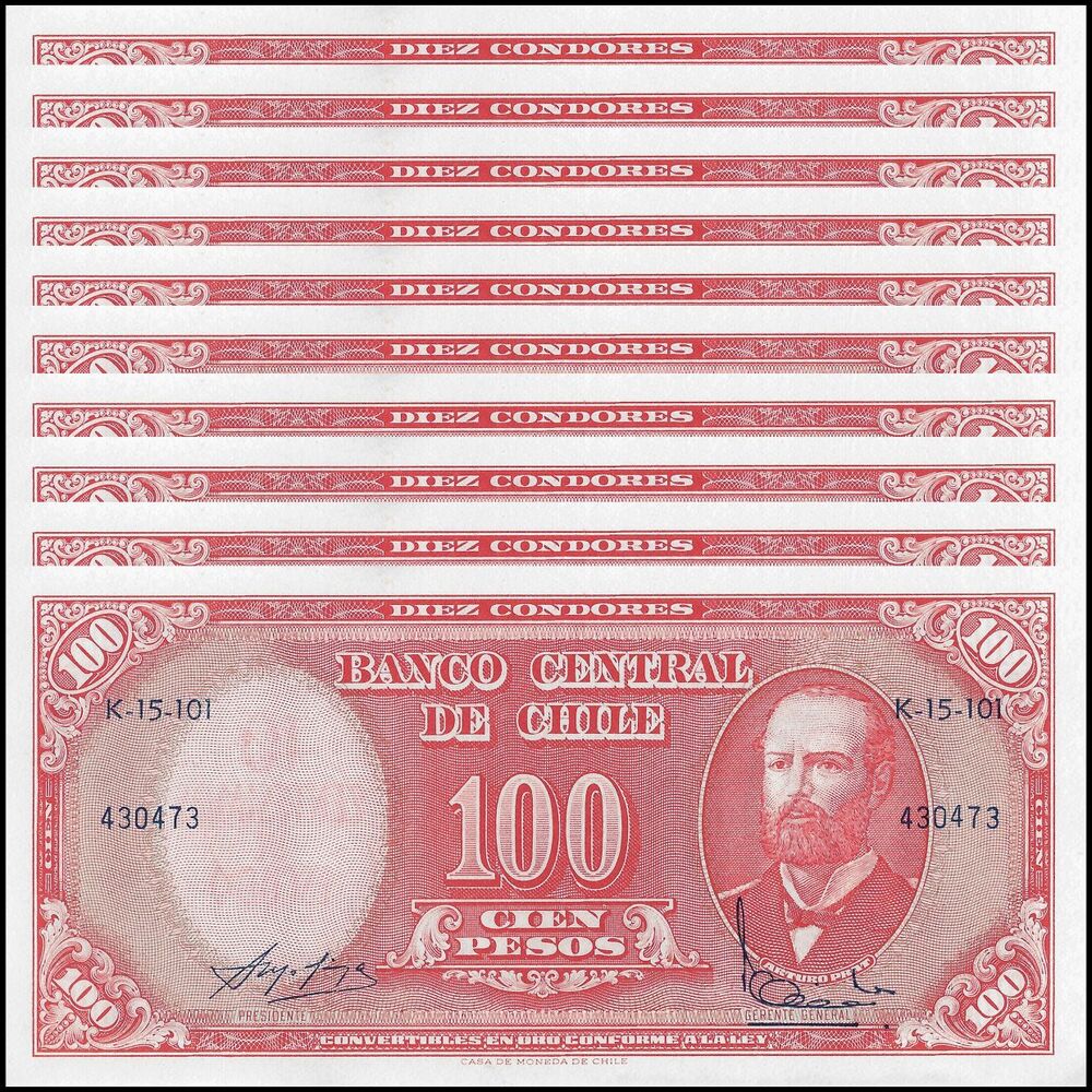 Chile - 10 Centesimos 1960 - Pick # 127 - Set 10 PCS