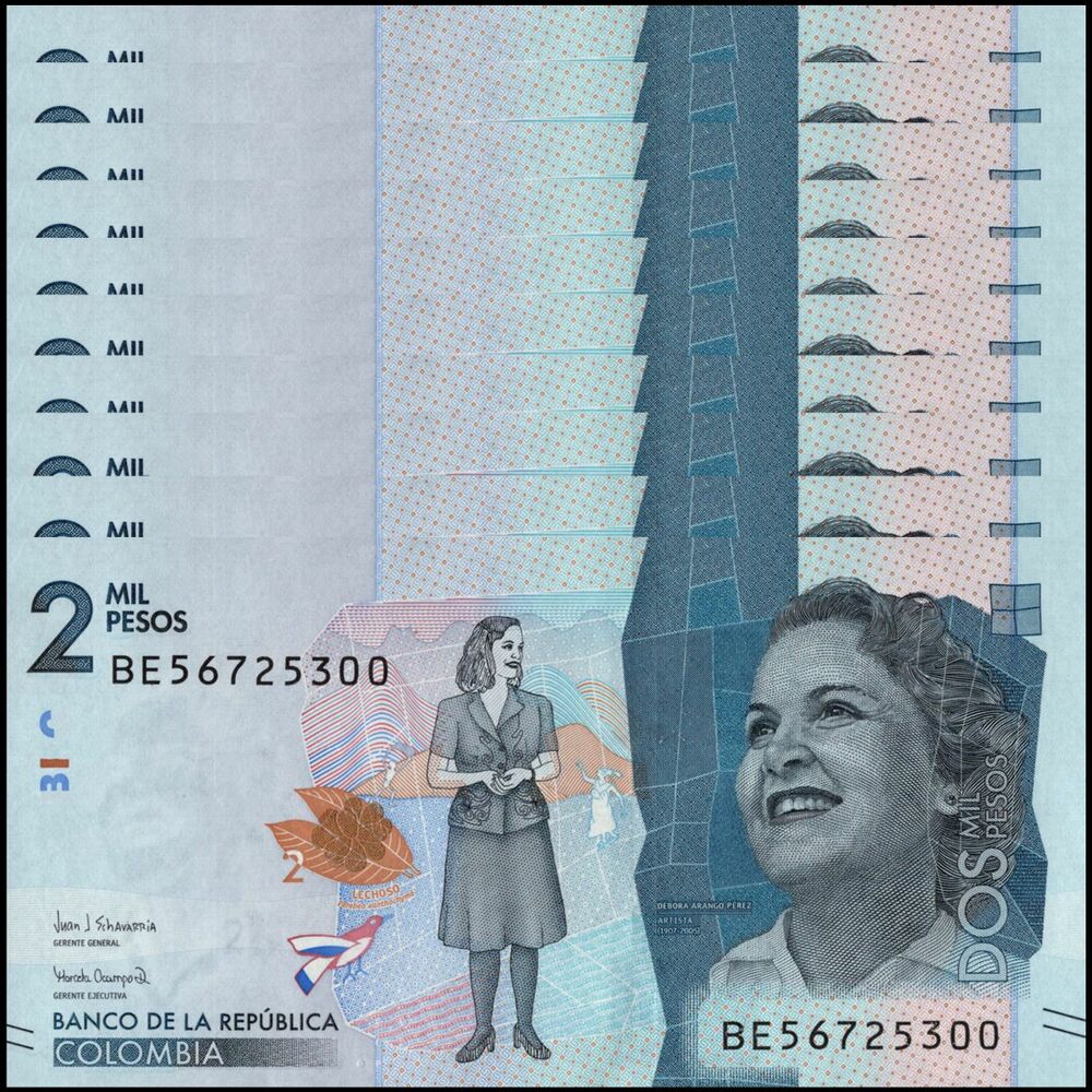 Colombia - 2000 Pesos 2019 - Pick- 458e / B993e - Set 10 PCS