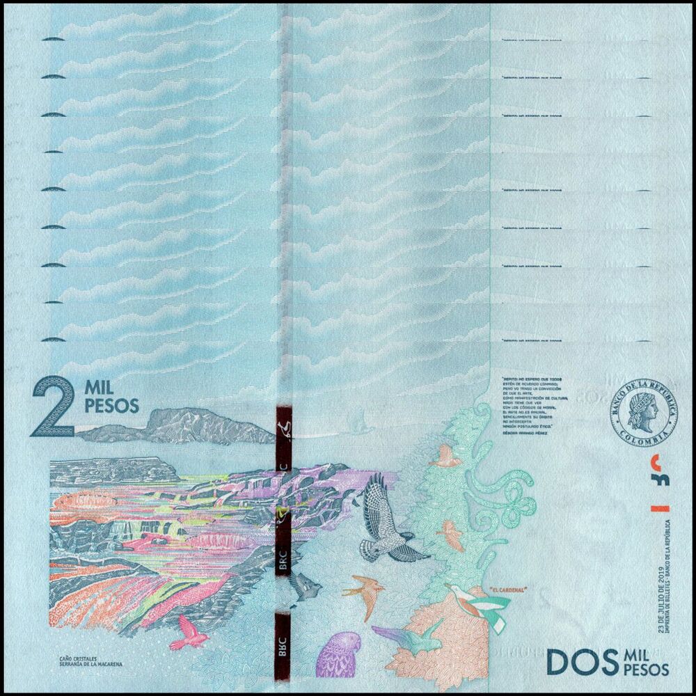 Colombia - 2000 Pesos 2019 - Pick- 458e / B993e - Set 10 PCS