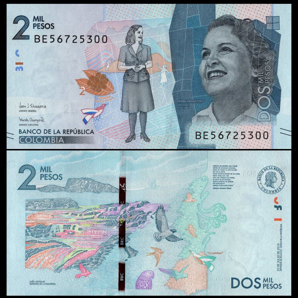 Colombia - 2000 Pesos 2019 - Pick- 458e / B993e - Set 10 PCS