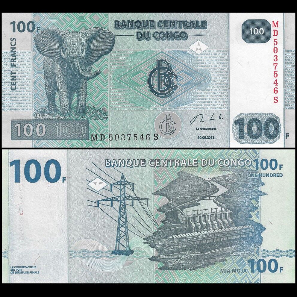 Congo -  100 Francs 2013 - Pick # 98b - Bundle 100 PCS