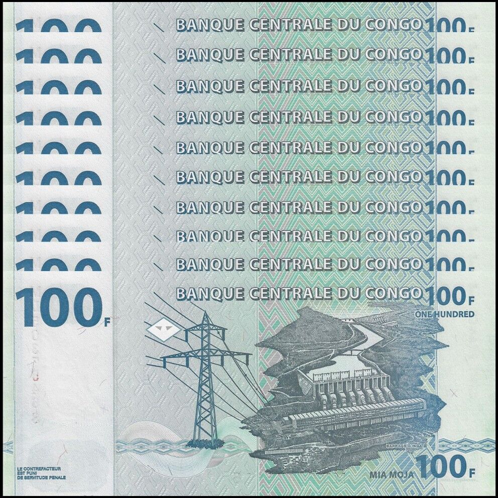 Congo - 100 Francs 2013 - Pick- 98b - Set 10 PCS