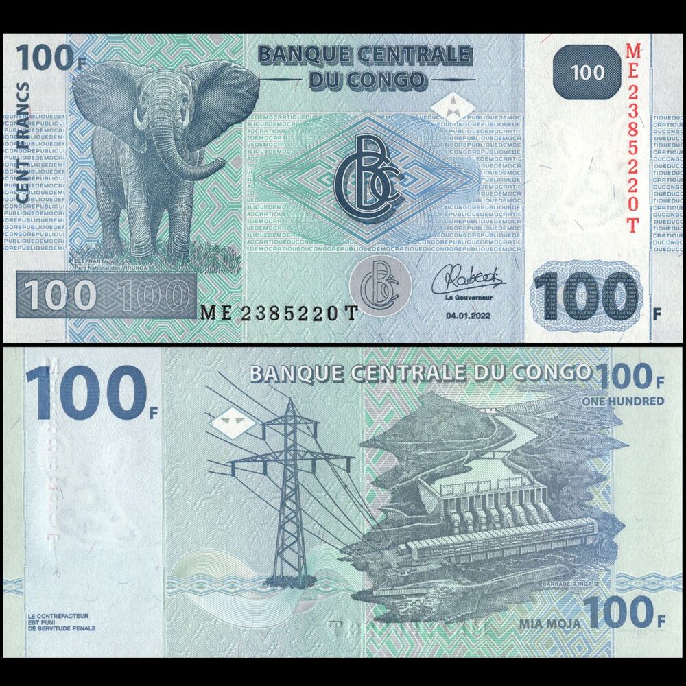 Congo -  100 Francs 2022 - Pick # 98c - Brick 1000 PCS