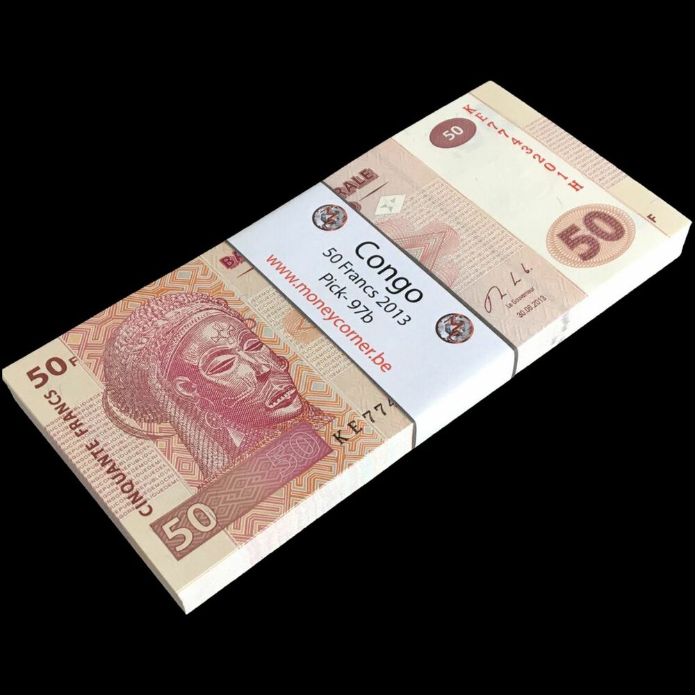 Congo - 50 Francs 2013 - Pick- 97b - Bundle 100 PCS