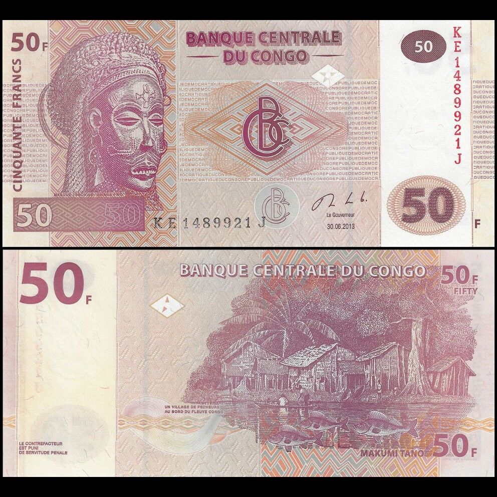 Congo - 50 Francs 2013 - Pick- 97b - Set 10 PCS