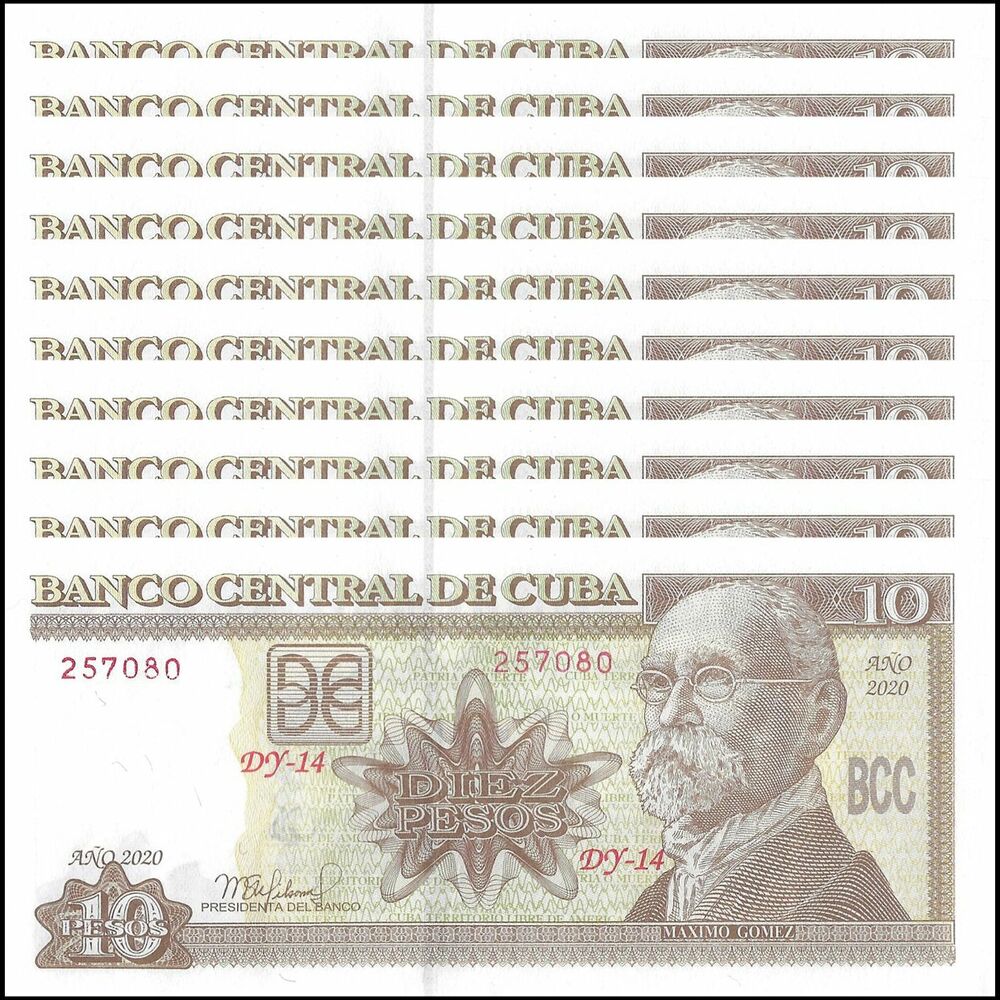Cuba - 10 Pesos 2020 - Pick- 117v / B906v - Set 10 PCS