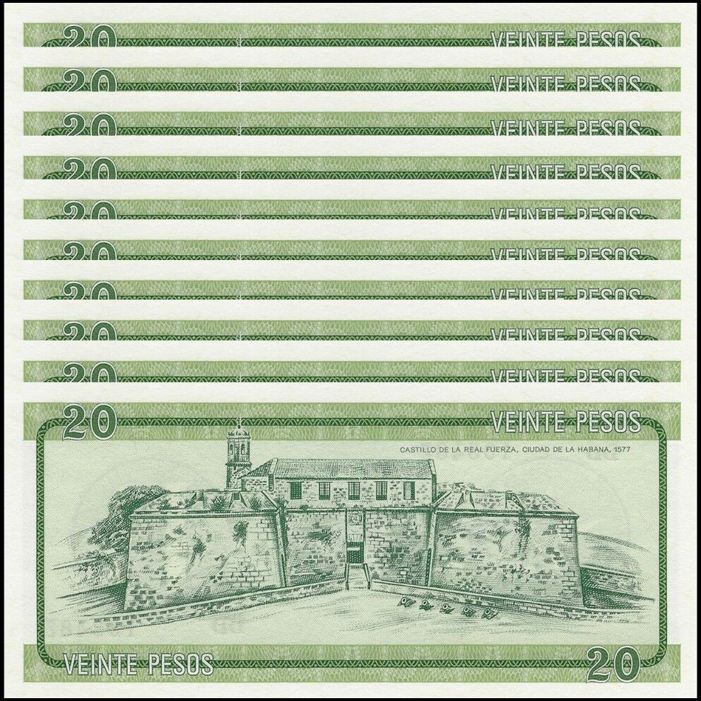 Cuba - 20 Pesos 1985 - Pick- FX9 - Set 10 PCS