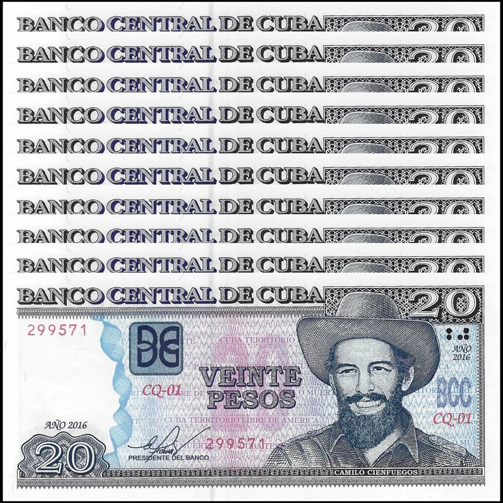 Cuba - 20 Pesos 2016 - Pick- 122 / B908k - Set 10 PCS