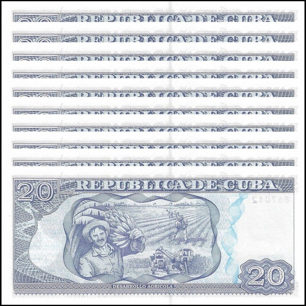 Cuba - 20 Pesos 2019 - Pick- 122m / B908m - Set 10 PCS