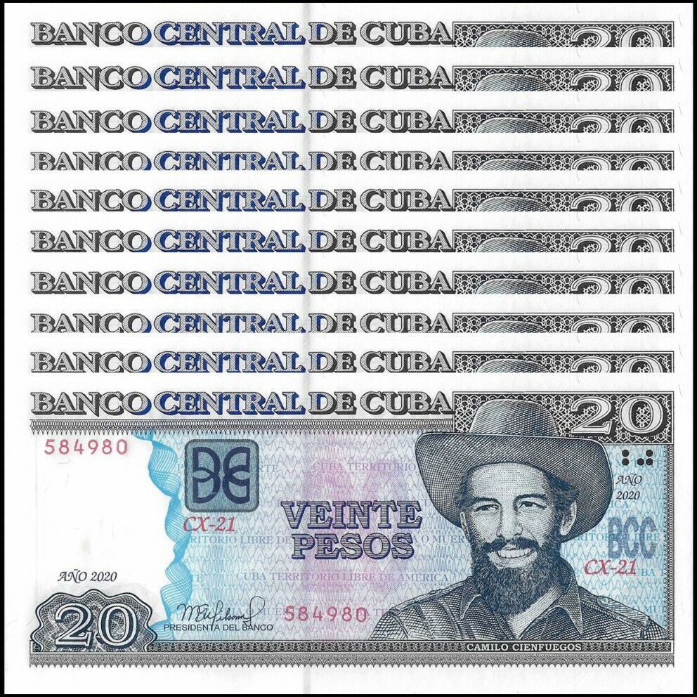 Cuba - 20 Pesos 2020 - Pick- 122n / B908n - Set 10 PCS