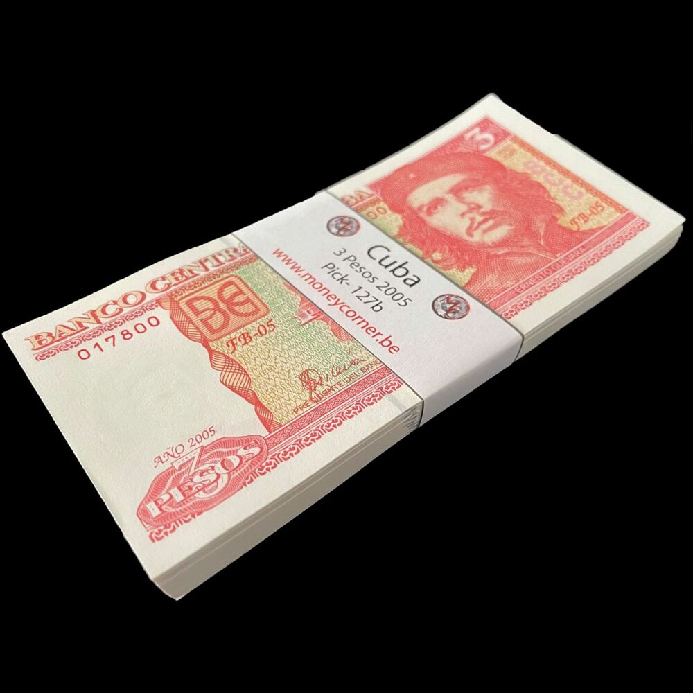 Cuba - 3 Pesos 2005 - Pick- 127b - Bundle 100 PCS