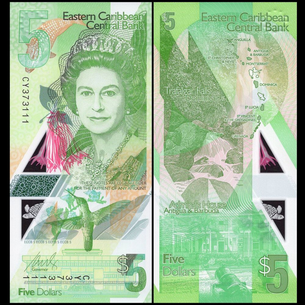 East Caribbean - 5 Dollars 2021 - Pick- NEW / B240 - Set 10 PCS