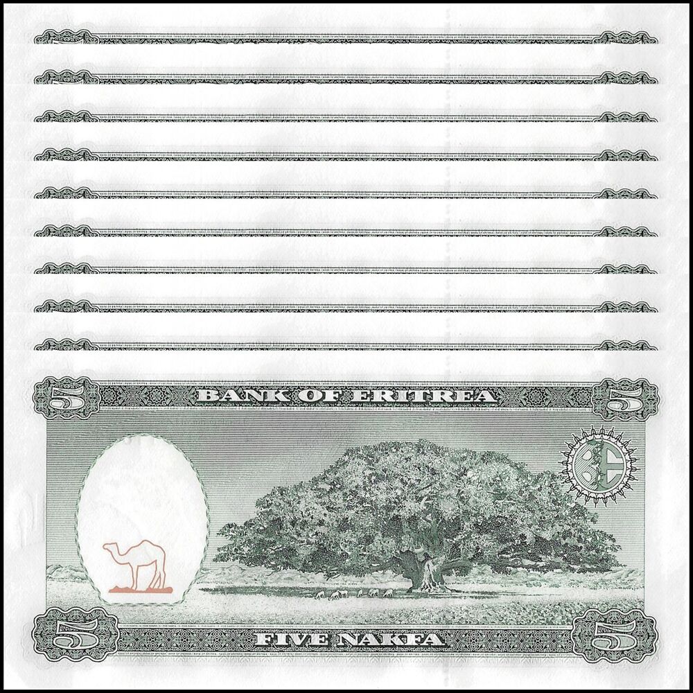 Eritrea -  5 Nafka 1997 - Pick # 2 - Set 10 PCS