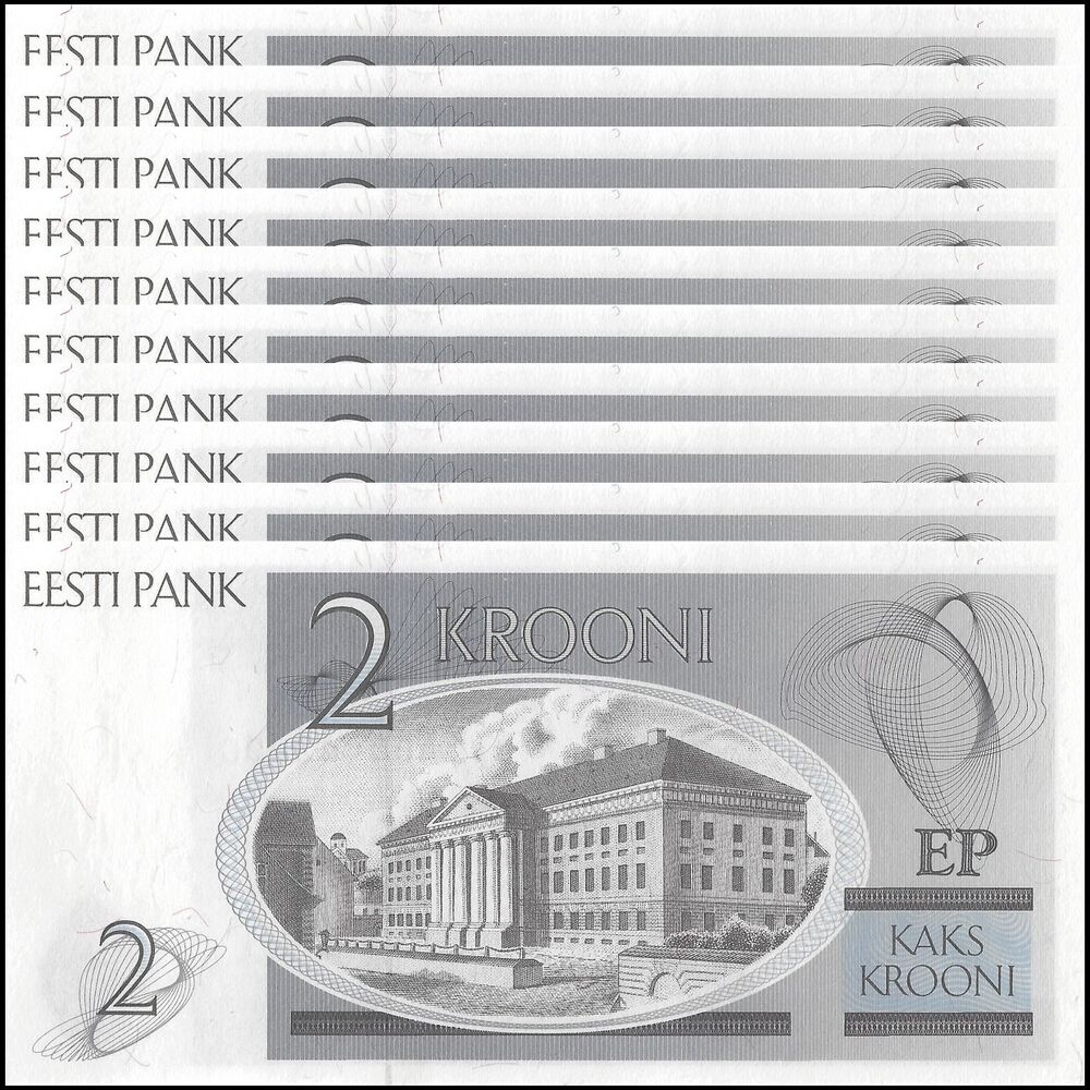 Estonia - 2 Krooni 1992 - Pick- 70 - Set 10 PCS