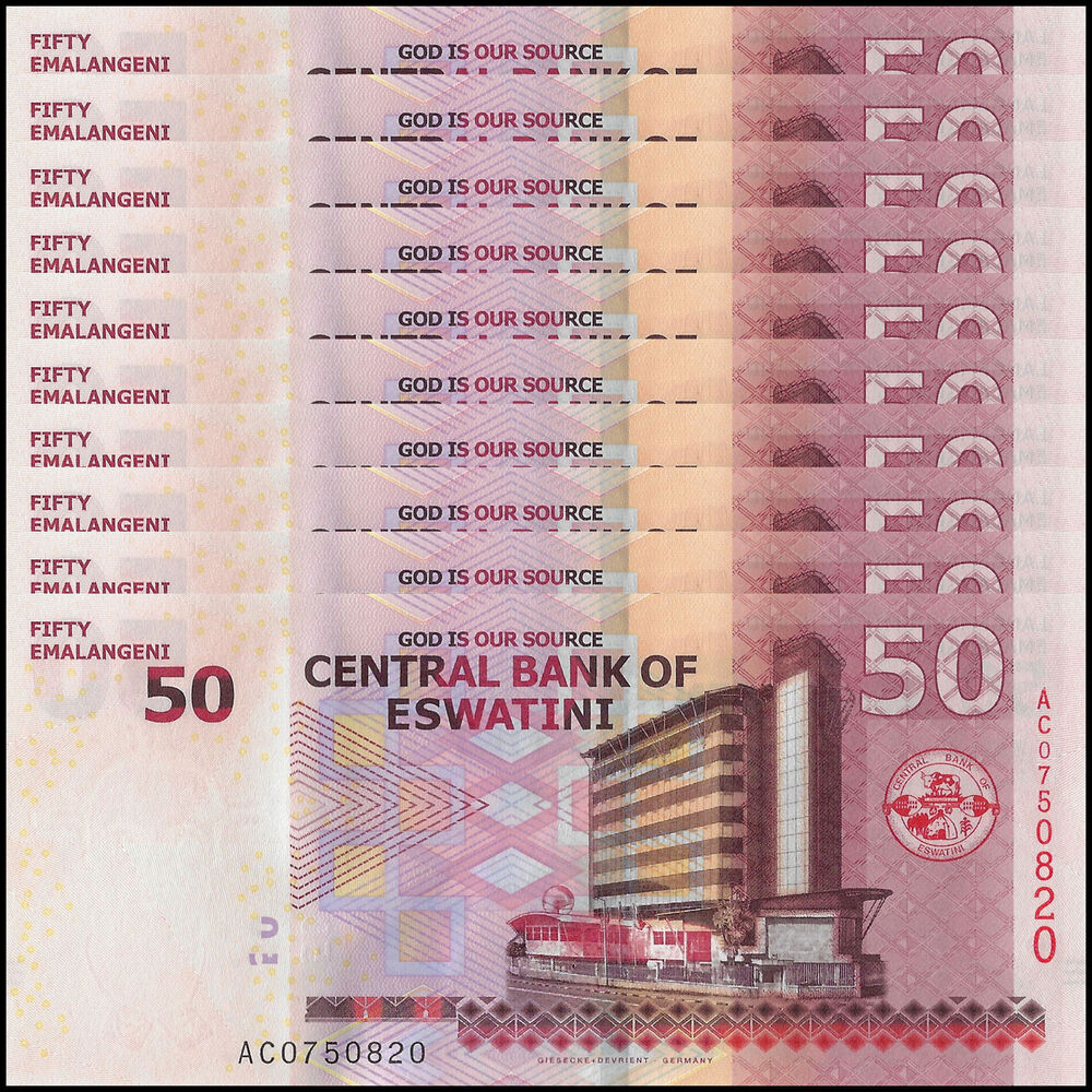 Eswatini - 50 Emalangeni 2018 - Pick- NEW / B103a - Set 10 PCS