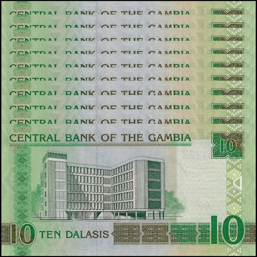 Gambia - 10 Dalasis 2013 - Pick- 26 - Set 10 PCS