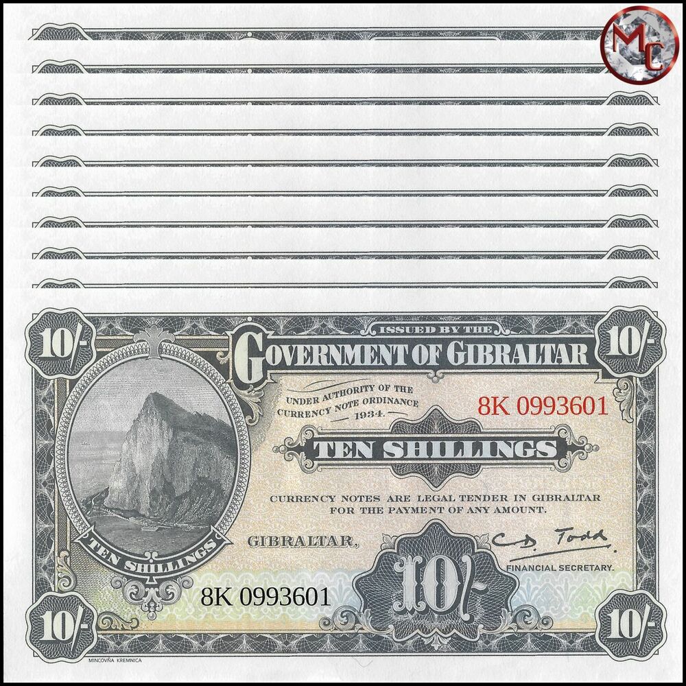 Gibraltar - 10 Shillings 2018 - Pick # 41a - COMMEMORATIVE - Set 10 PCS