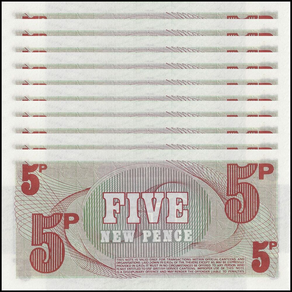 Great Britain - 5 New Pence 1972 - Pick- M47 - Set 10 PCS