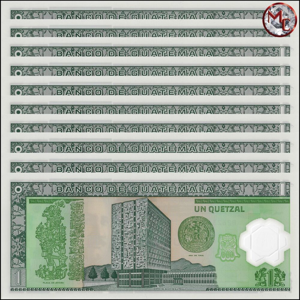 Guatemala -  1 Quetzal 2008 - Pick # 115a - Set 10 PCS
