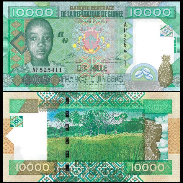 Guinea - 10.000 Francs 2007 - Pick # 42a - Set 10 PCS