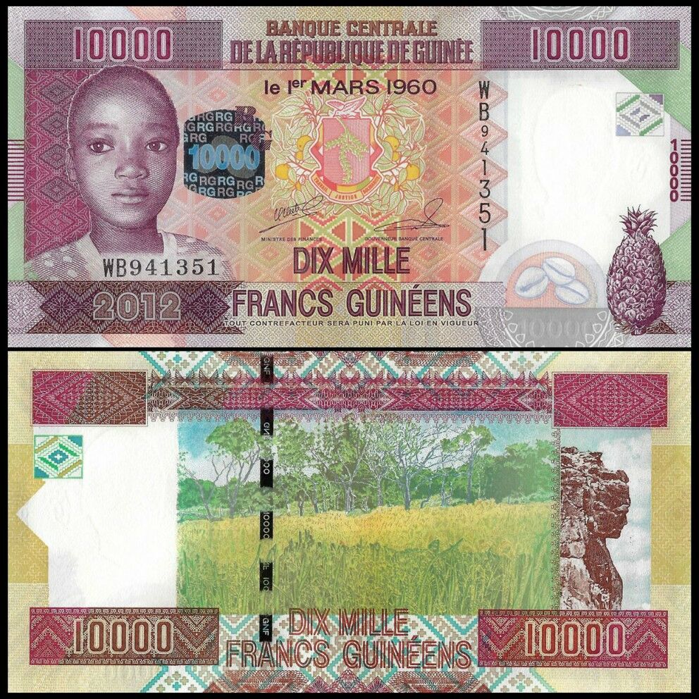 Guinea - 10.000 Francs 2012 - 46 / B336 - Set 10 PCS