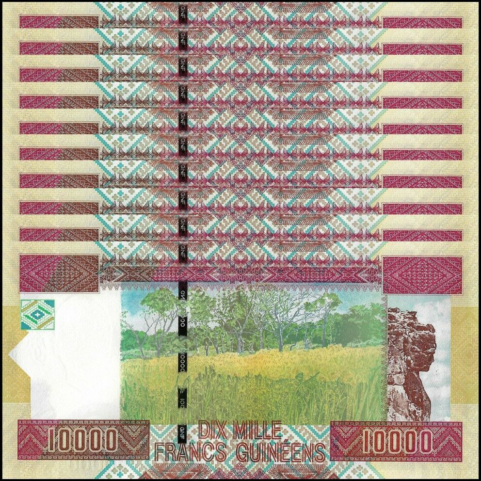 Guinea - 10.000 Francs 2012 - 46 / B336 - Set 10 PCS