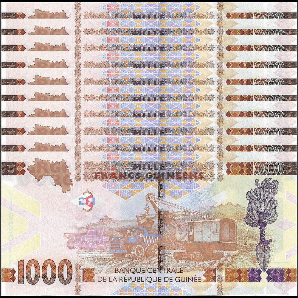 Guinea - 1000 Francs 2018 - Pick- 48c / B339c - Set 10 PCS