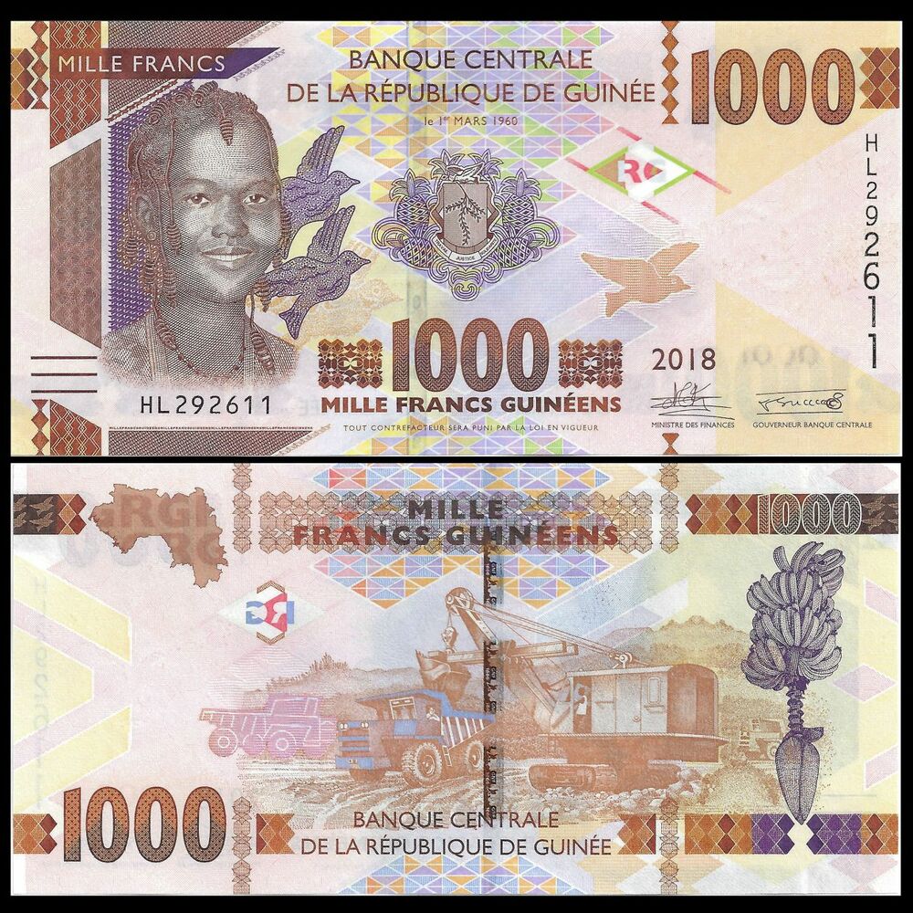 Guinea - 1000 Francs 2018 - Pick- 48c / B339c - Bundle 100 PCS