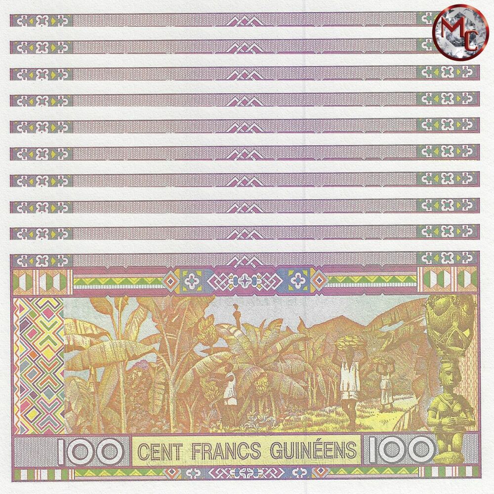 Guinea - 100 Francs 2015 - Pick- A47 / B337 - Set 10 PCS