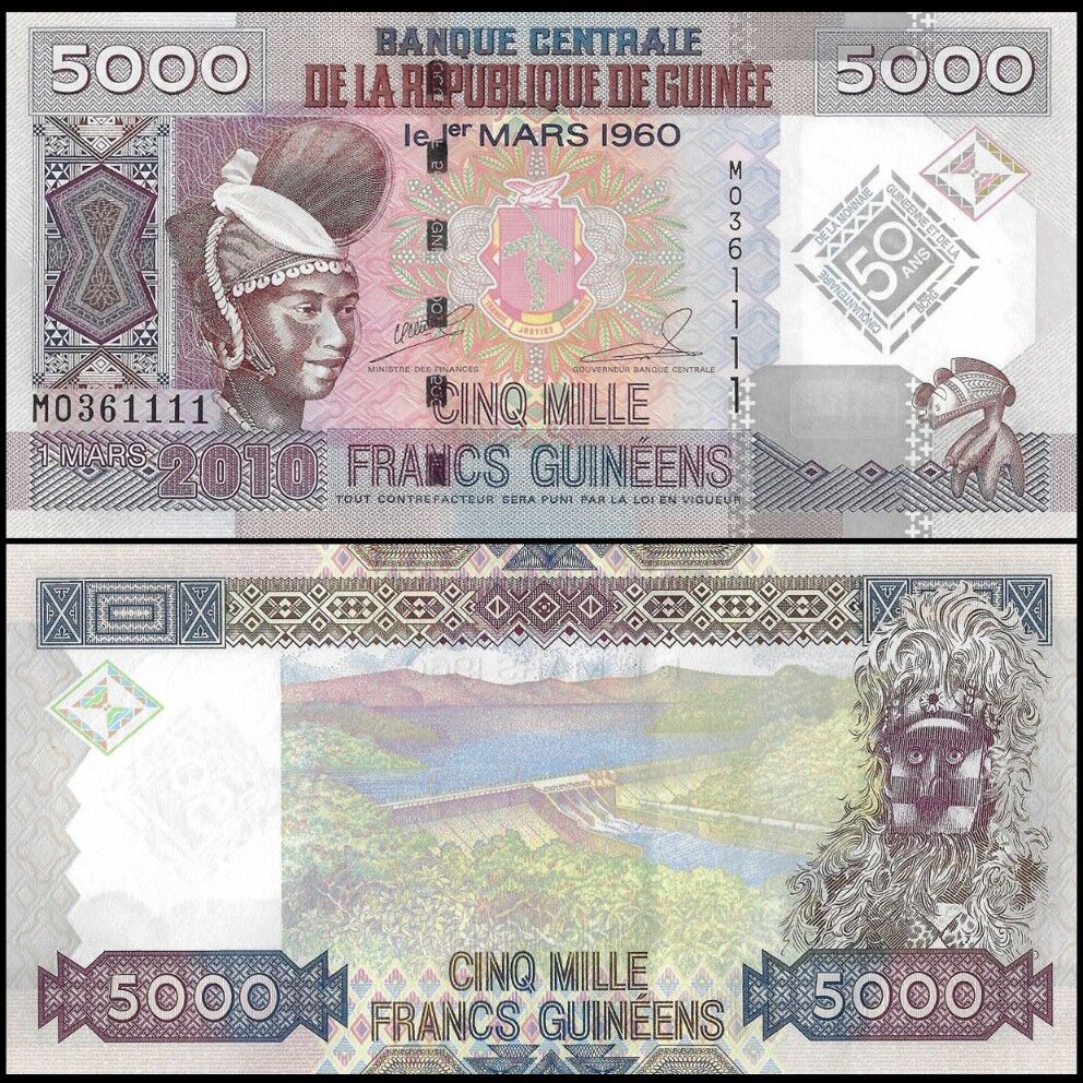Guinea - 5000 Francs 2010 - Pick # 44b - COMMEMORATIVE - Set 10 PCS
