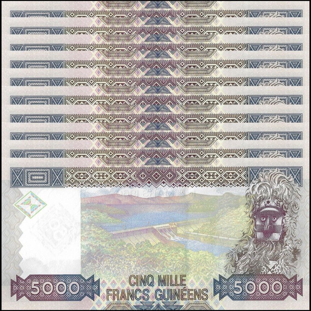 Guinea - 5000 Francs 2010 - Pick # 44b - COMMEMORATIVE - Set 10 PCS