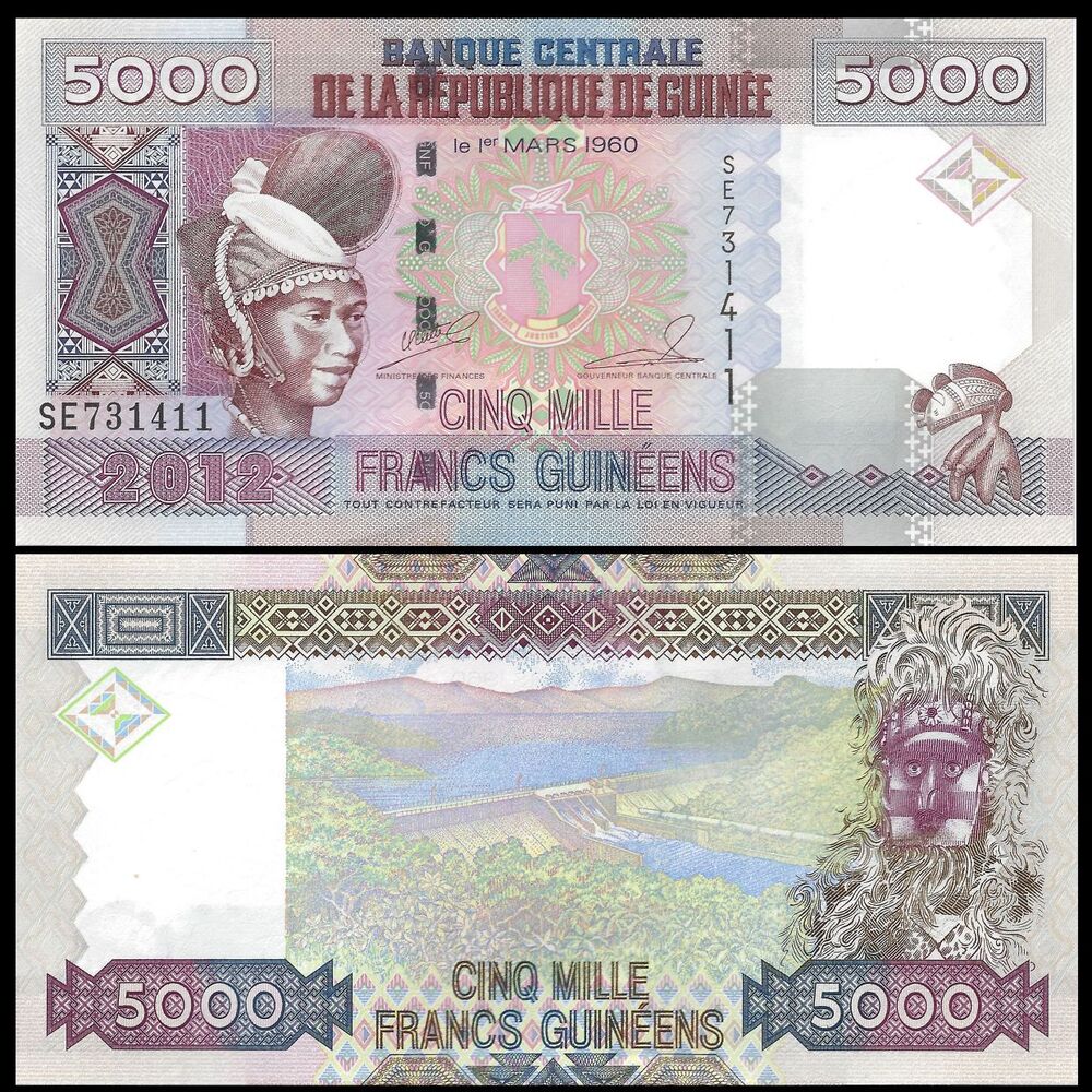 Guinea - 5000 Francs 2012 - Pick # 41b - Set 10 PCS