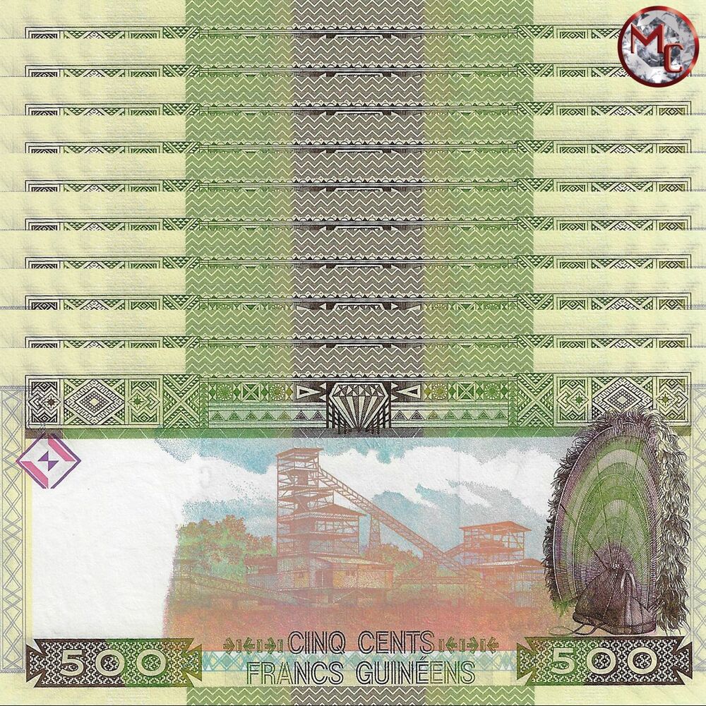 Guinea -  500 Francs 2017 - Pick # 47b - Set 10 PCS