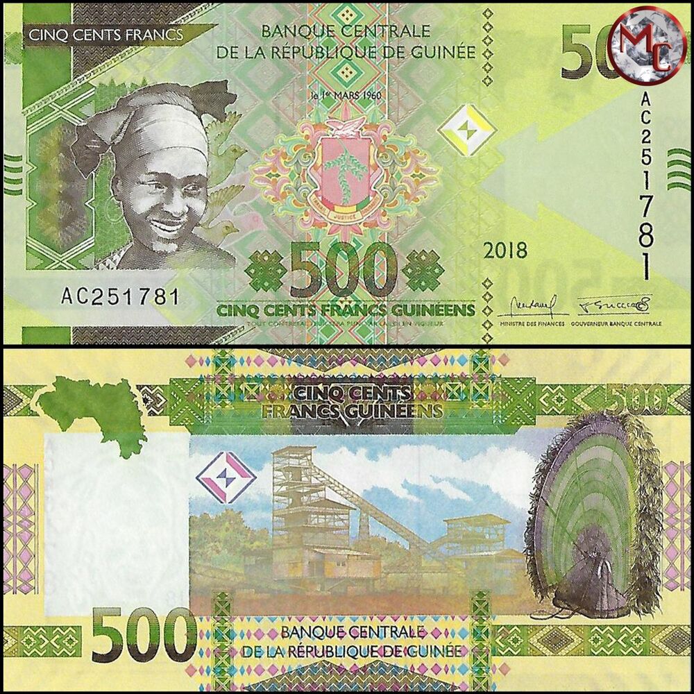 Guinea - 500 Francs 2018 - Pick- 51a / B341.5a - Set 10 PSC