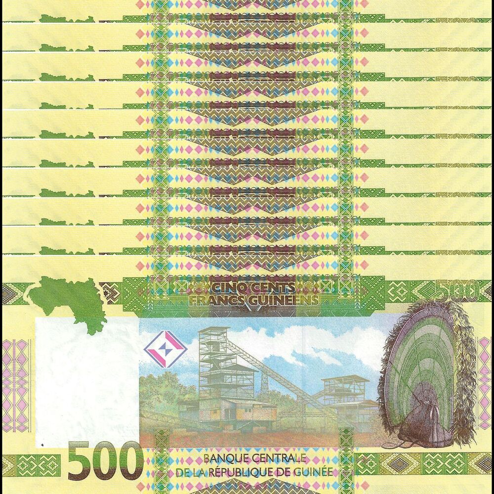 Guinea - 500 Francs 2022 - Pick- 51b / B341.5b - Set 10 PCS