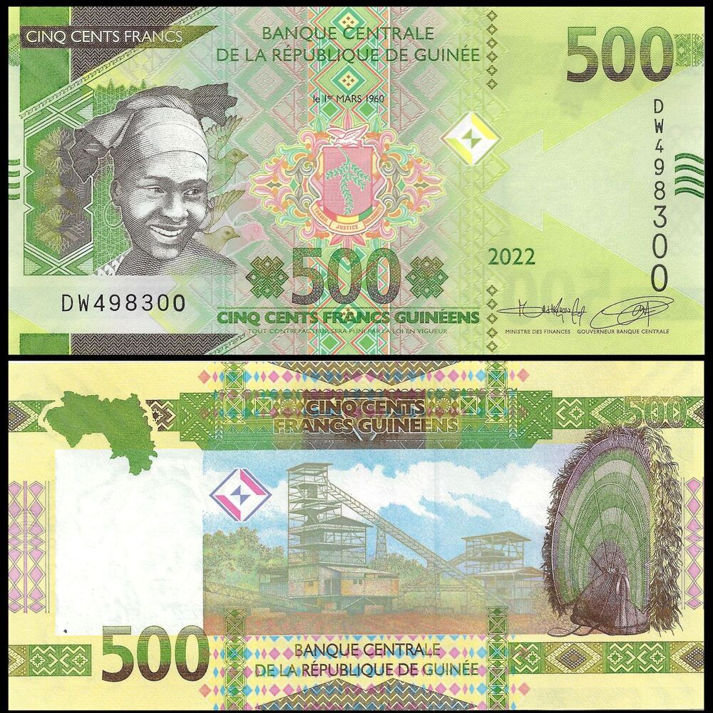 Guinea - 500 Francs 2022 - Pick- 51b / B341.5b - Bundle 100 PCS