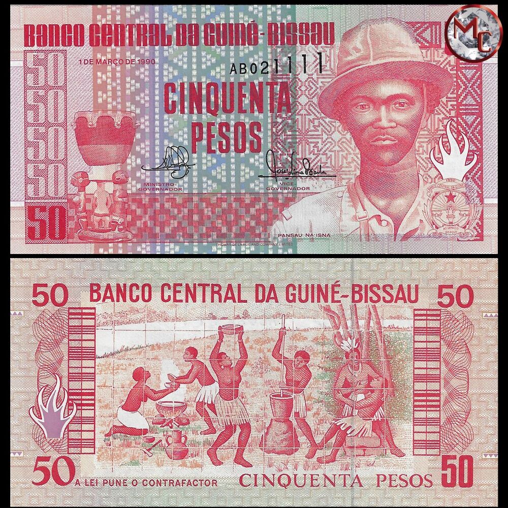 Guinea-Bissau - 50 Pesos 1990 - Pick- 10 / B201 - Bundle 100 PCS