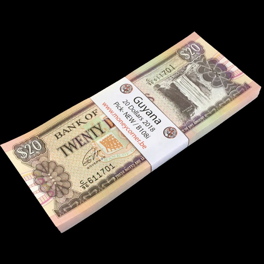 Guyana - 20 Dollars 2018 - Pick- NEW - B108i - Bundle 100 PCS