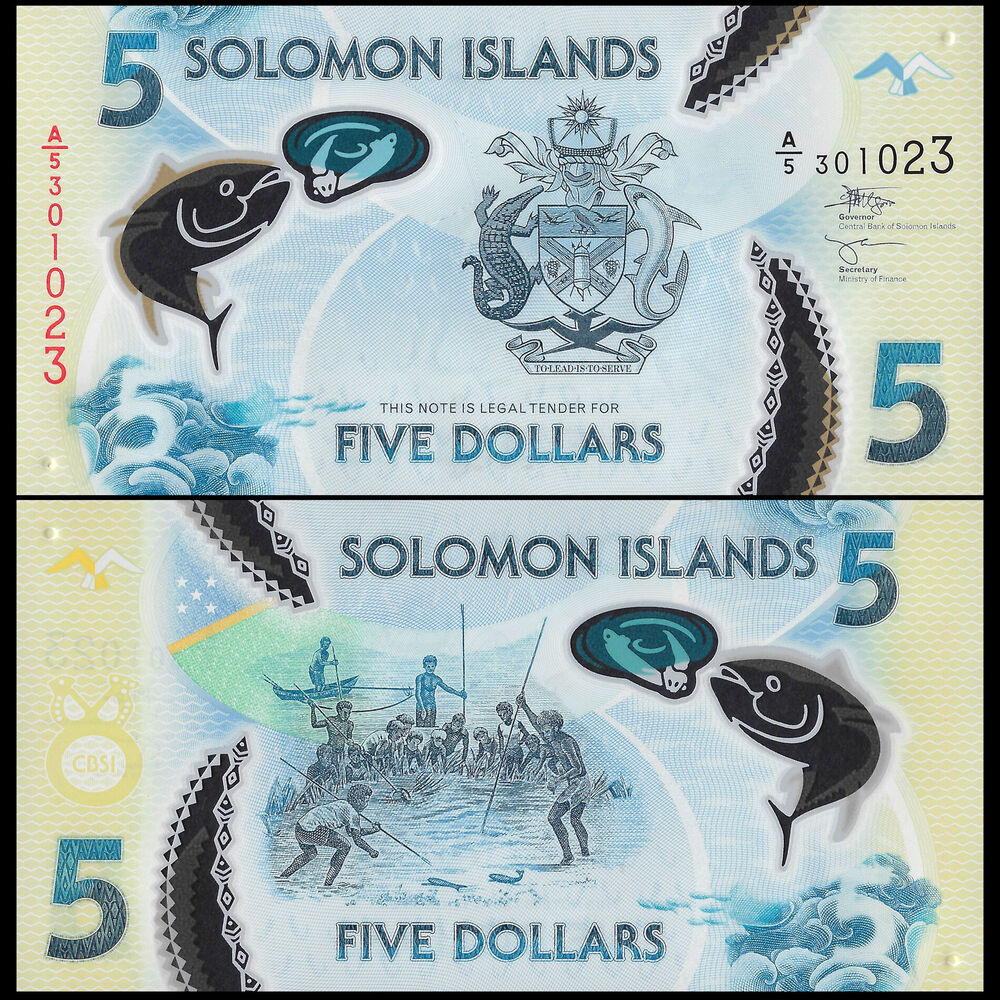Solomon Islands - 5 Dollars 2022 - Pick- 38b / B221b - Set 10 PCS