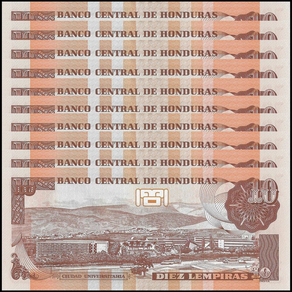 Honduras - 10 Lempiras 2016 - Pick- 99 / B347c - Set 10 PCS