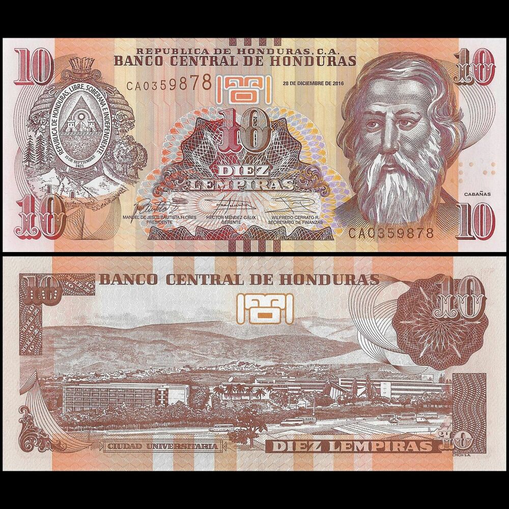 Honduras - 10 Lempiras 2016 - Pick- 99 / B347c - Set 10 PCS