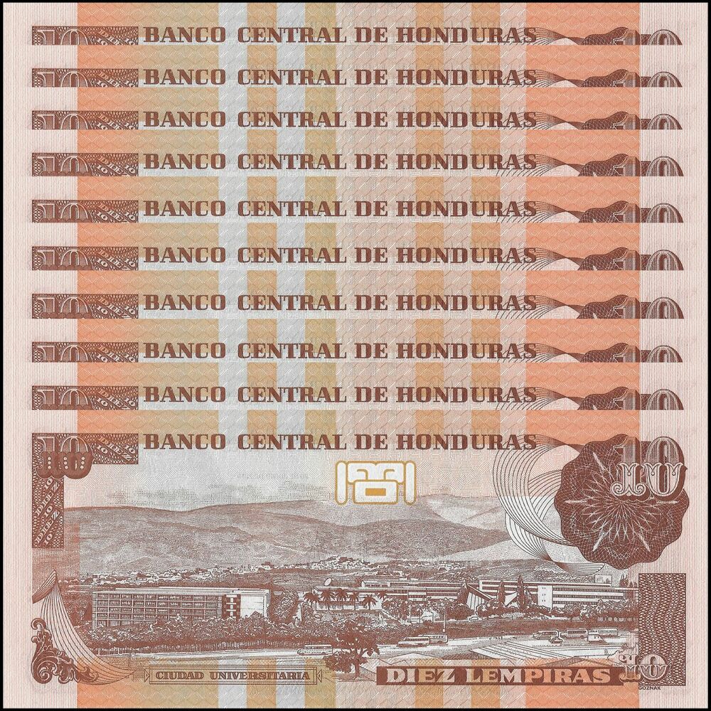 Honduras - 10 Lempiras 2019 - Pick- 99 / B347d - Set 10 PCS