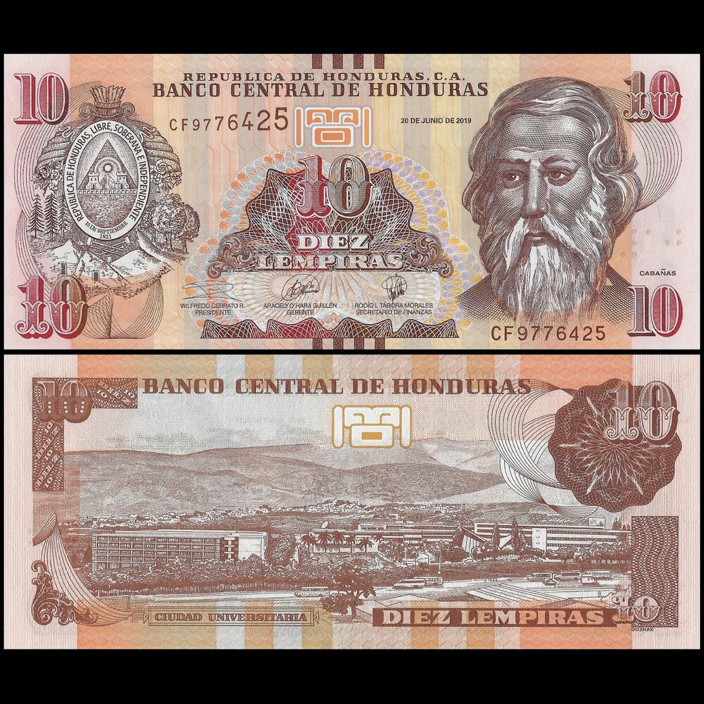 Honduras - 10 Lempiras 2019 - Pick- 99 / B347d - Set 10 PCS