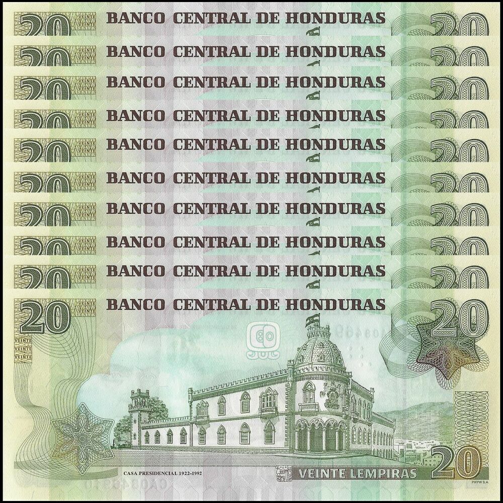 Honduras - 20 Lempiras 2016 - Pick- 100 / B348c - Set 10 PCS