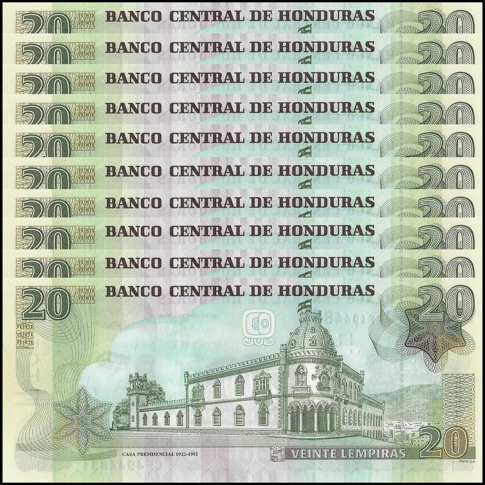 Honduras - 20 Lempiras 2019 - Pick- 100 / B348d - Set 10 PCS