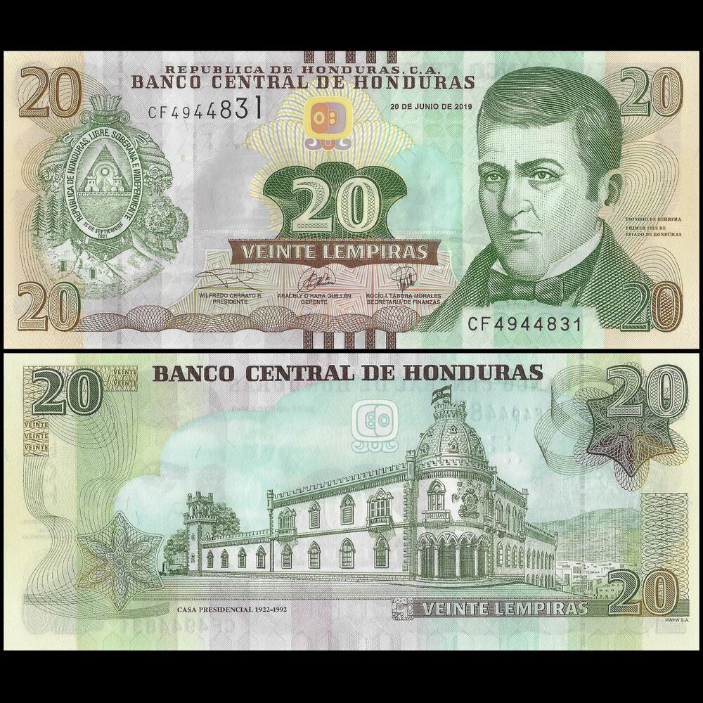 Honduras - 20 Lempiras 2019 - Pick- 100 / B348d - Set 10 PCS